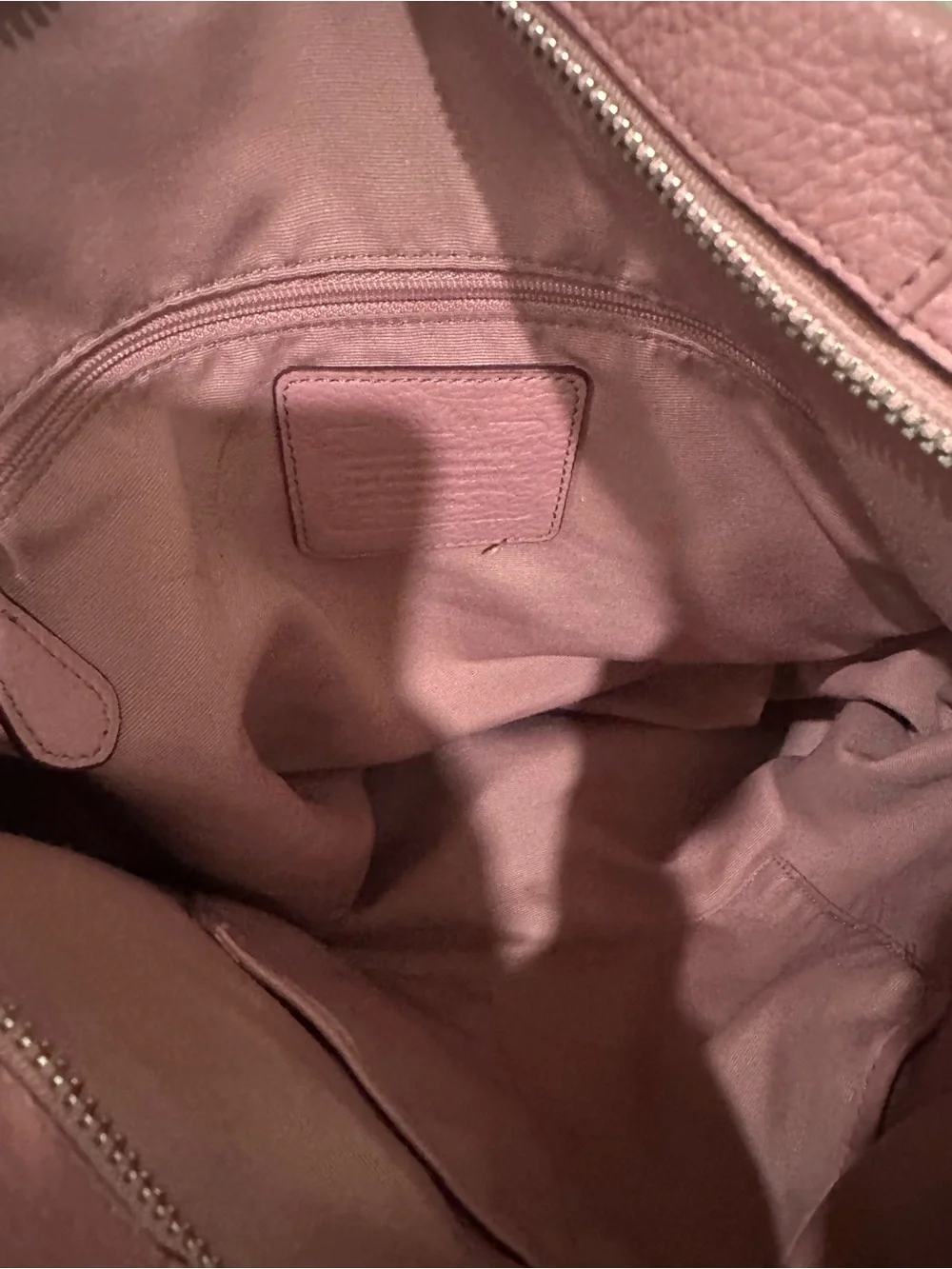 Pink Leather Hobo Bag with Floral Scarf Accent